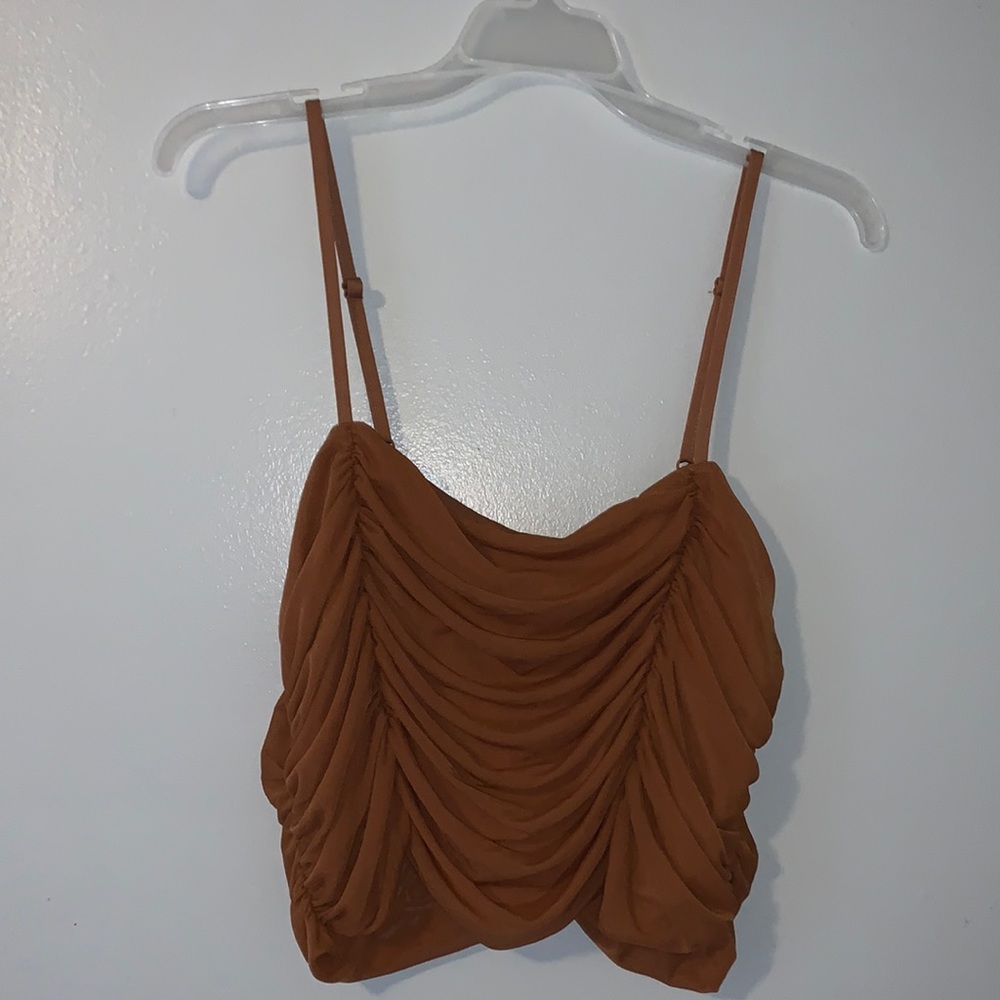 Shein Curve Plus Size Mesh Crop Top